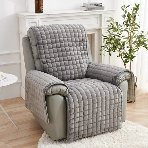 1/2/3 Seater Recliner Chair Cover Flannel Armchair Case Plush Recliner Sofa Cover Non-Slip Relax  Chair Slipcovers Home Decor