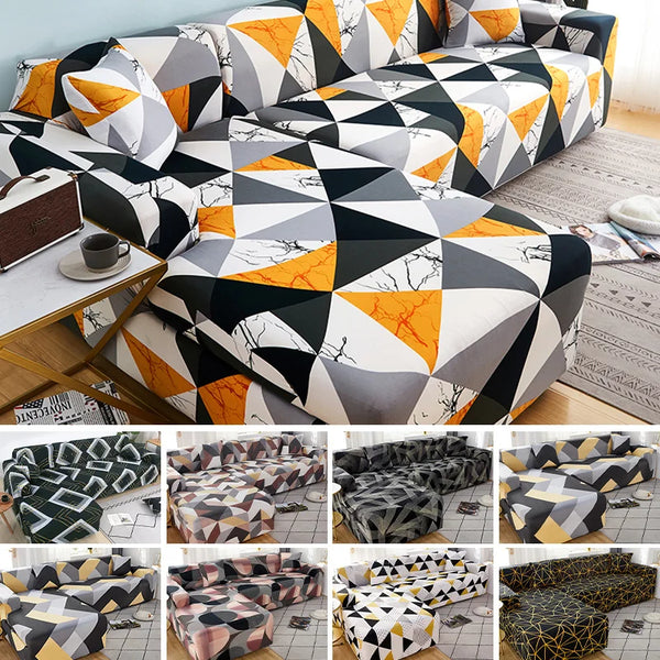 Geometric Sofa Cover Couch Cover Elastic Sofa Covers for Living Room Pets Corner L Shaped Chaise Longue Sofa Slipcover