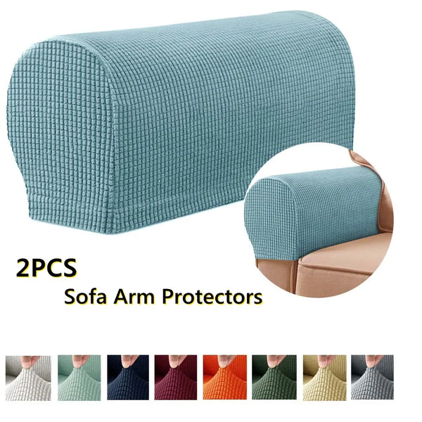 2Pcs/lot Stretch Armrest Covers Set Chair Sofa Arm Protectors Arm Covers Solid Couch Cover Removable