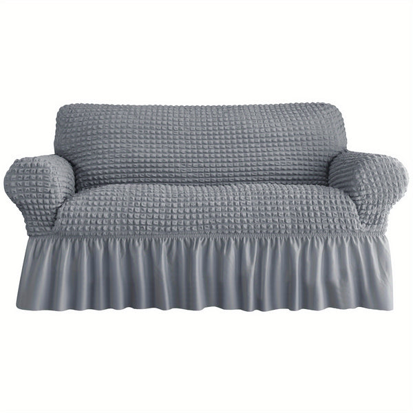 Seersucker Elastic Sofa Cover Non-slip Elastic Sofa Slipcover Furniture Protector for Bedroom Office Living Room Home Decor