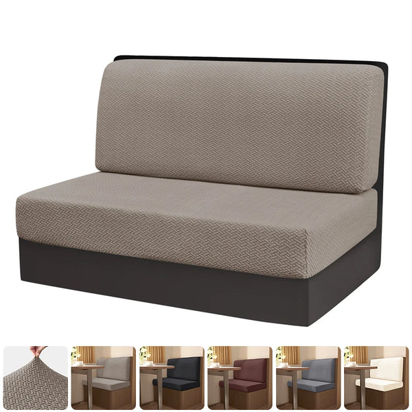 2pcs/set Jacquard RV Dinette Cushion Covers Stretch Armless Non-Slip Sofa Cover for Restaurant Cafe Internet Bar Hotel RV Decor