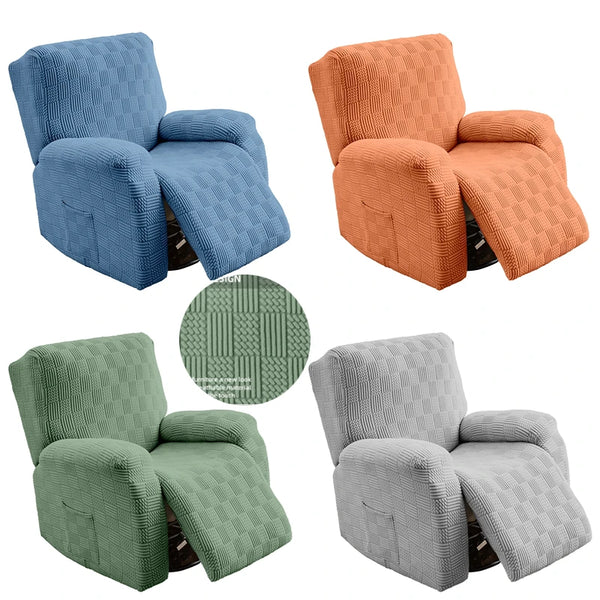 Thicken Recliner Chair Cover 4Pcs in 1 Split  Elastic Jacquard Single Armchair Covers Lazy Boy Chair Slipcovers