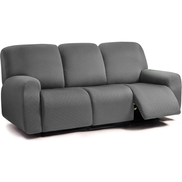 Squared Jacquard Recliner Sofa Covers Stretch Reclining Couch Covers for Cushion Reclining Sofa Slipcovers Thick Soft Washable