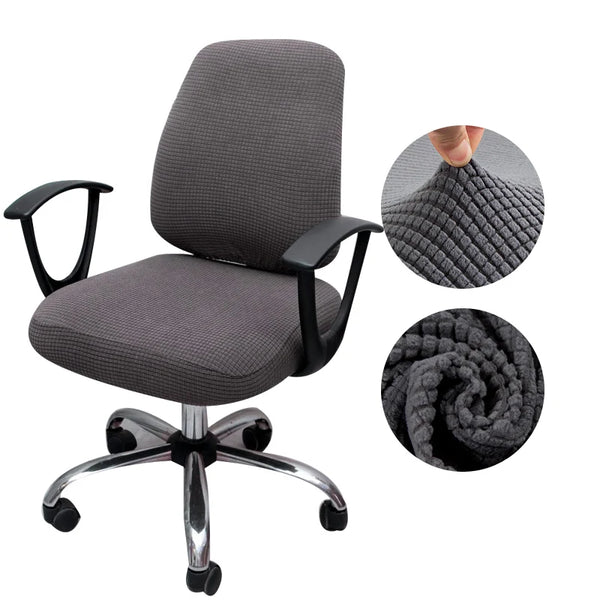 Office Chair Covers Thicken Solid Office Computer Spandex Split Seat Cover Universal Office Anti-dust Chair Cover