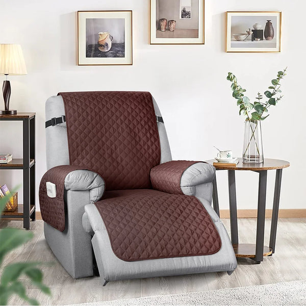 Recliner Chair Slipcover Quilted Recliner Sofa Couch Cover Pet Dog Kids Sofa Cushion Mat Elastic ArmChair Covers For Living Room