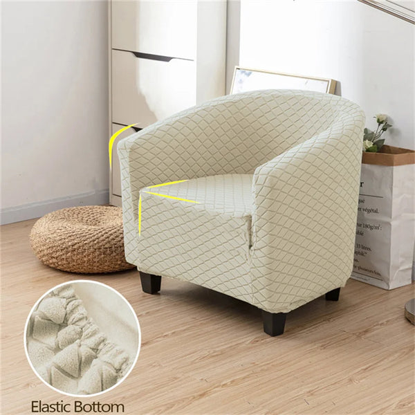 Diamond lattice Club Bath Tub Armchairs Chair Covers Stretch Sofa Chair Slipcover