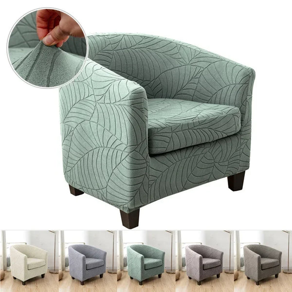 Jacquard Club Tub Chair Covers Stretch Lattice Leisure Armchair Cover Single Sofa Slipcover for Living Room Seat Tub Cushion Cover