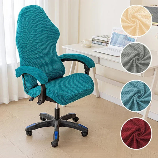 Jacquard Office Chair Covers Universal Computer Game Competitive Seat Backrest Armrest Elastic Swivel Gaming Chair Cover