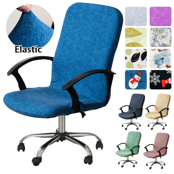 Floral Printed Computer Office Chair Cover Rotating Seat Cover Stretch Gaming Desk Chair Slipcover for Armchair Removable