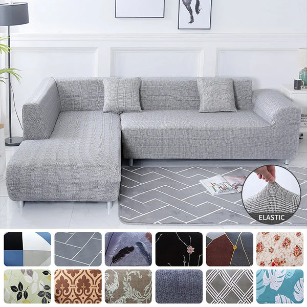 Geometric Corner Sofa Covers for Living Room Elastic Spandex Slipcovers Couch Cover Stretch Sofa Towel L Shape Need Buy 2Pieces