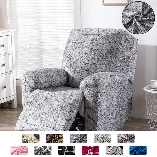 Geometric Recliner Sofa Cover Armchair Case Sofa Cover Anti-Dust Non-Slip Chair Cover Universal Printed Seat Cover