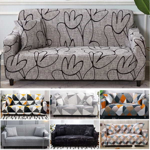 Geometric Stretch Couch Cover Elastic Sofa Covers Polyester Furniture Protector 1/2/3/4-seater fundas sofas