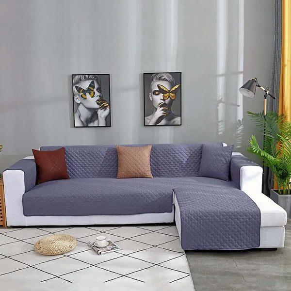 Corner Sofa Covers for Living Room Two-faced L Shape Waterproof Non Slip Couch Cover Sofa Protector Reversible Quilted Slipcover