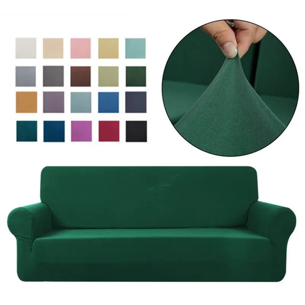 Home & Living Elastic Corner Sofa Covers 1/2/3/4 Seats Solid Couch Slipcover L Shaped Sofa Covers Protector Bench Covers