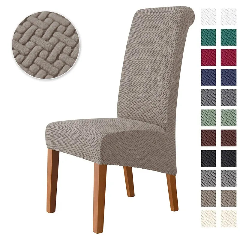 Jacquard Chair Cover for Long-Back Chairs