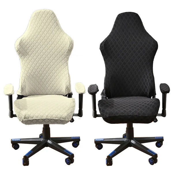 Jacquard Office Chair Covers Elastic Fleece Armchair Computer Seat Chair Cover Rotating Lift Gaming Chair Cover with Armrest Case