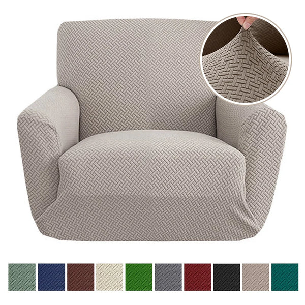 Jacquard Polyester Armchair Sofa Cover For Living Room Elastic Sofa Cover Armchair Single Seat Sofa Cover