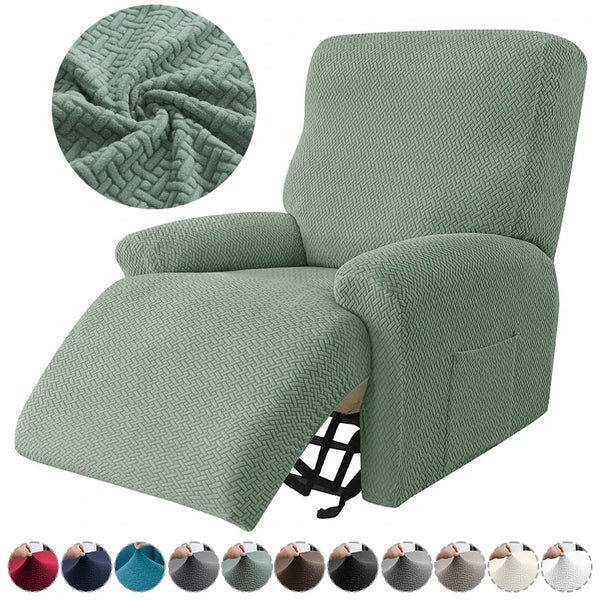 Jacquard Recliner Cover Elastic Sofa Covers Couch Cover Stretch Recliner Chair Cover Towel Armchair Case Anti-Dust Lazy Boy Sofa