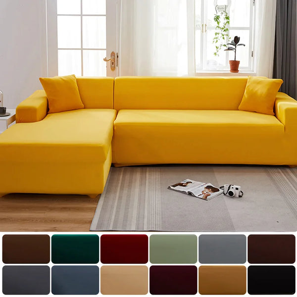 L Shape Sofa Need Buy 2pcs Sofa Cover Corner Sofa Covers for Living Room Elastic Spandex Couch Cover Stretch Slipcovers