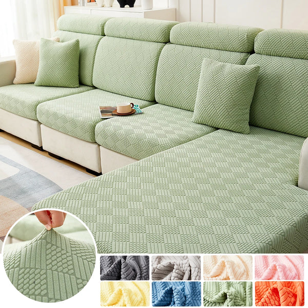 New Soft Jacquard Sofa Cushion Cover Thick Washable Furniture Protector for Living Room Stretch Spandex Sofa Seat Covers Home