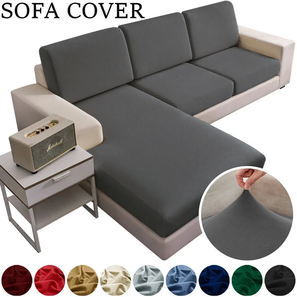 Plain Sofa Cushion Cover High Stretch Sofa Slipcover Living Room Spandex Elastic Furniture Protector