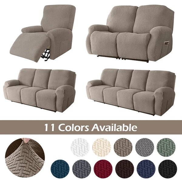 Split Jacquard Recliner Sofa Cover Stretch Spandex Lazy Boy Chair Covers Couch Armchair Slipcovers 1 2 3 Seater