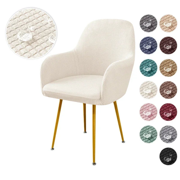High Arm Chair Cover Polar Fleece Dining Armless Chair Covers Dress Up Office Chair Seat Slipcovers for Living Room Kitchen Hotel