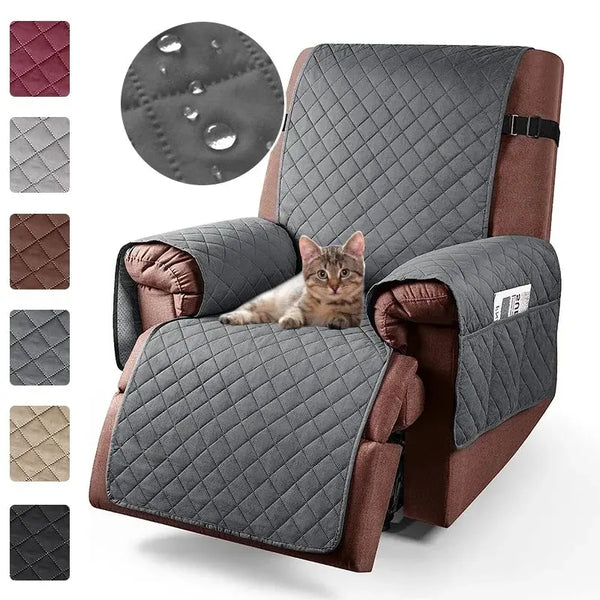 Recliner Sofa Cover Water Repellent Armchairs Slipcovers Recliner Chair Couch with Adjustable Strap Furniture Protector for Living Room