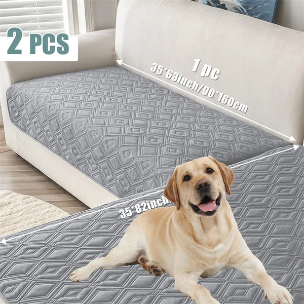 2pcs/1set Non-Slip Dog Sofa Covers Waterproof Pet Sofas Mat Blanket Dogs Bed Cover Mattress Couch Cover Living Room
