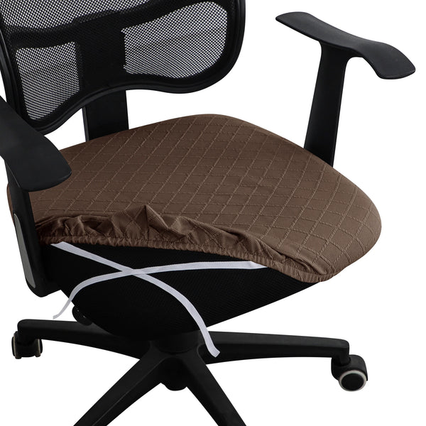 Waterproof Office Chair Seat Covers Stretch Jacquard Computer Chair Seat Cushion Slipcovers Washable Anti-Dust