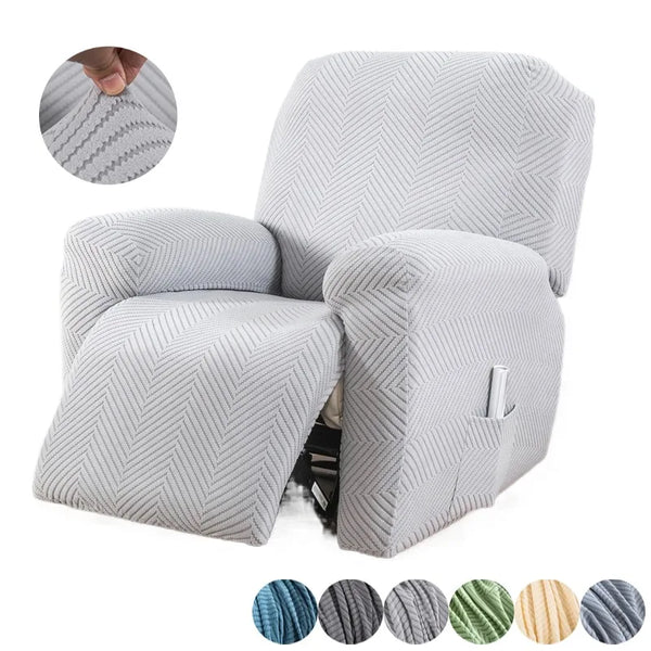 Jacquard Recliner Sofa Cover for Living Room 1/2/3 Seater Stretch Single Couch Slipcovers All-inclusive Armchair Covers