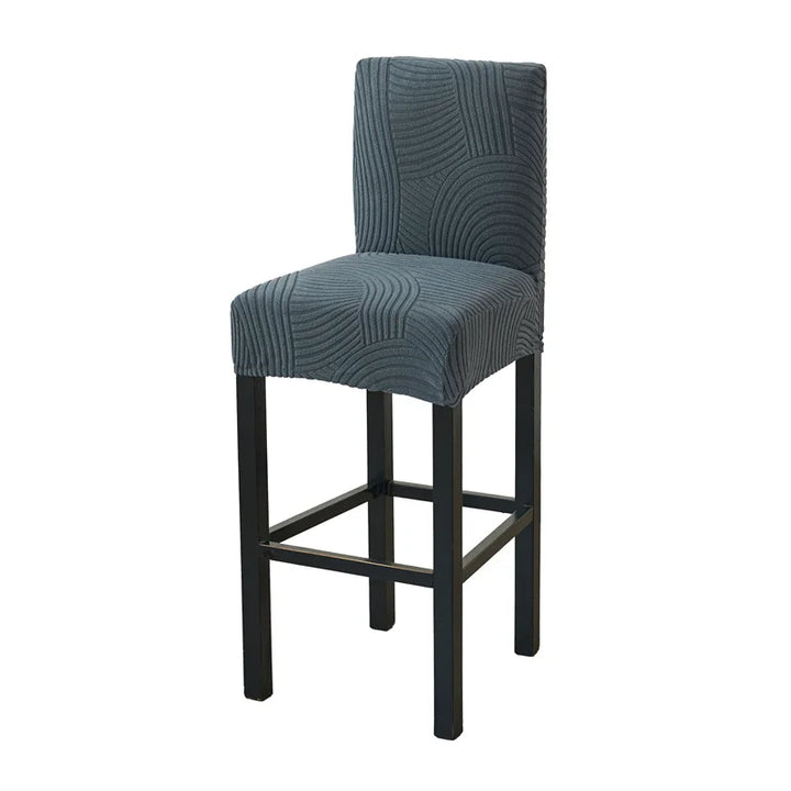 Solid Color Bar 1/4pcs Solid Color Bar Stool Covers Jacquard Elastic Dining Stool ...