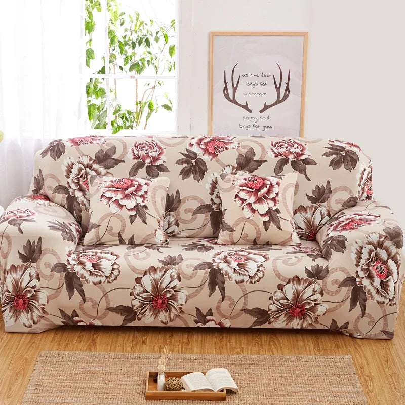 Non-slip printed sofa slipcover and sewing tools for DIY projects