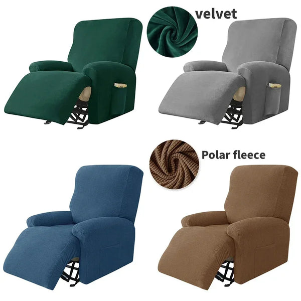 Stretch Velvet Recliner Sofa Covers or Jacquard Lazy Boy Armchair Covers Elastic Non Slip Sofa Slipcovers