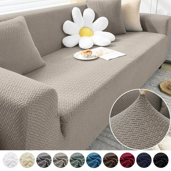 Thick Jacquard Sofa Covers for Living Room Elastic Jacquard 1/2/3/4 Seater Sofa Cover L-shaped Corner Sofa Cover