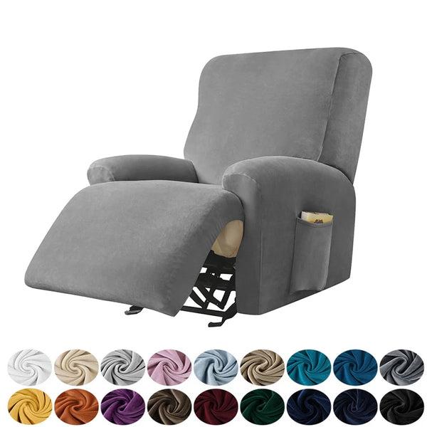 Velvet Recliner Sofa Cover Lazy Boy Elastic Sofa Protector Relax Armchair Cover Lounge Home Pets Anti-Scratch Single Sofa Cover