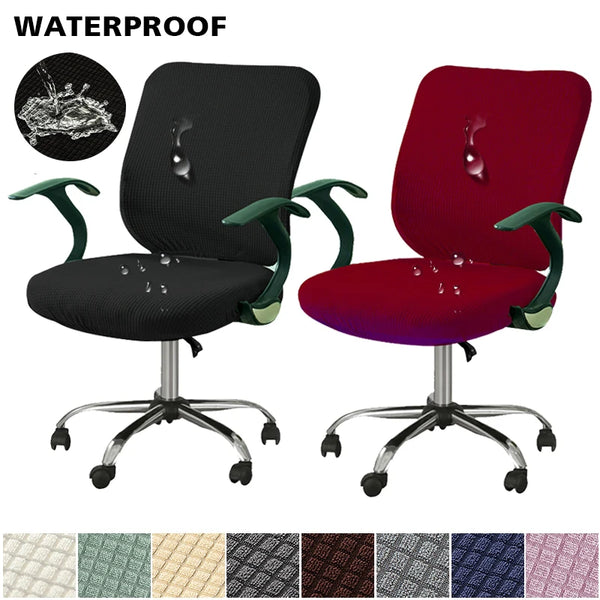 Waterproof Office Chair Covers Thicken Solid Office Computer Spandex Split Seat Cover Universal Office Anti-dust Armchair Cover