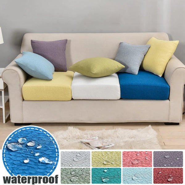 Waterproof Solid Color Sofa Seat Cover Stretch Anti-dust Sofa Cushion Cover Slipcover Protector