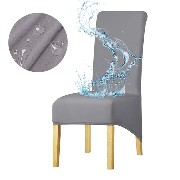 Waterproof XL Size Dining Chair Cover Stretch Seat Covers Long Back Chair Cover For Dining Room Cheap Washable Chair Cover Home